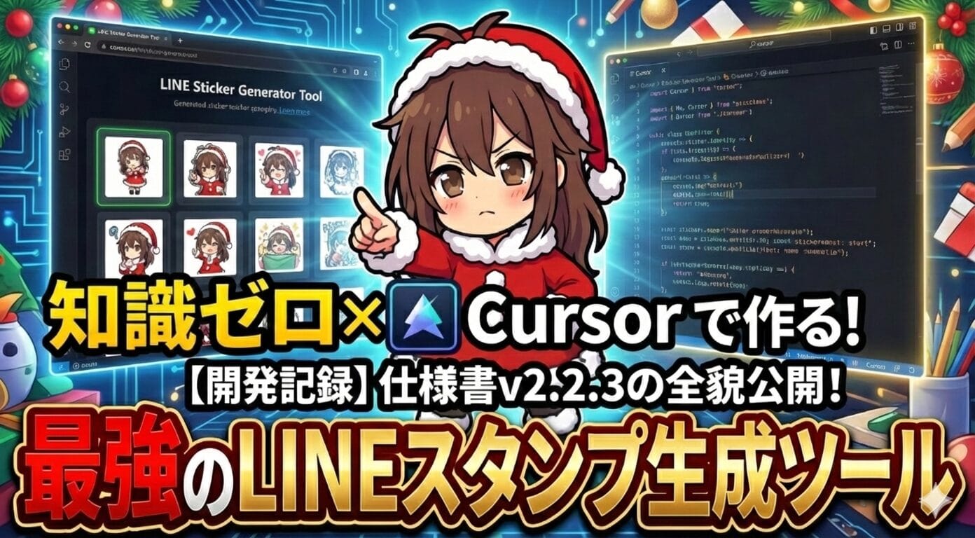 開発記録】知識ゼロ×Cursorで「最強のLINEスタンプ生成ツール」は