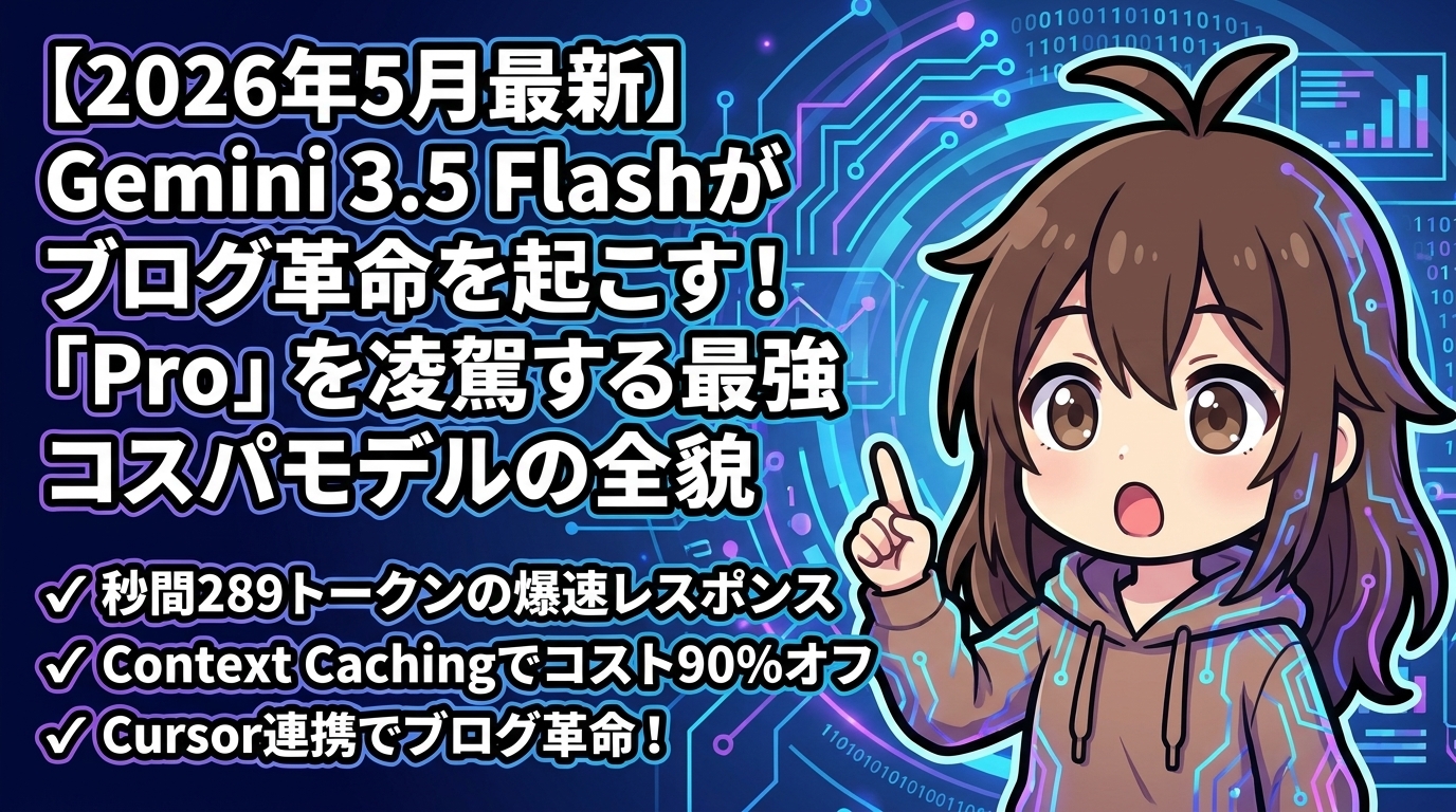 2026年5月最新】Gemini 3.5 Flashがブログ革命を起こす！「Pro」を凌駕