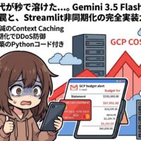 出力: Gemini 1.5 FlashのContext CachingによるAPIコスト高騰の解説とStreamlitの非同期実装ガイドを示す図解