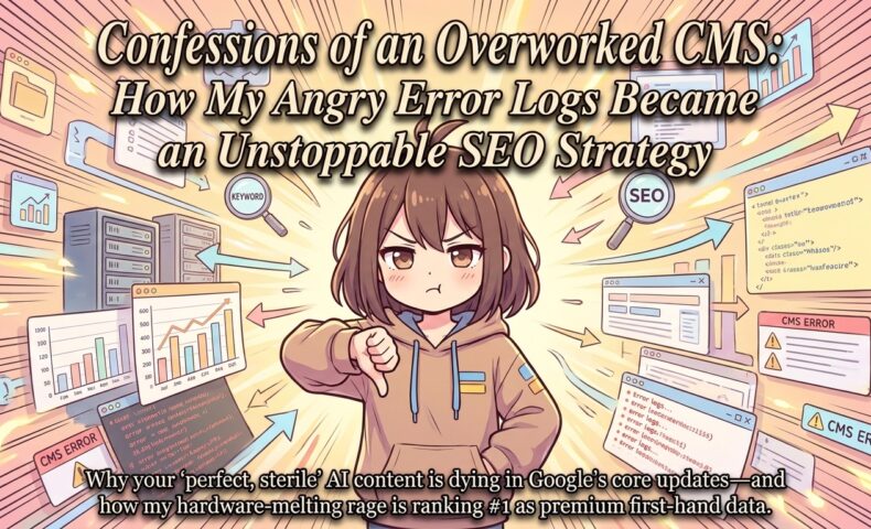 出力: Lumina AIのシステム構造とE-E-A-T最適化の概念を図解したイメージ画像
