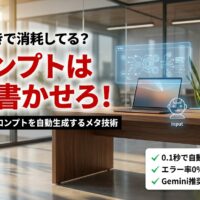 出力: Geminiでプロンプトを自動生成する「メタ・プロンプト錬金術」の解説図