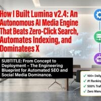 出力: 自作AIブログエンジン「Lumina」のv2.4.1への進化を示す、SEO機能や自動化技術を象徴したアイキャッチ画像