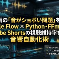 出力: Google FlowとPythonを活用してAI動画の音質を自動向上させ、YouTube Shortsの視聴維持率を高める方法を解説するアイキャッチ画像