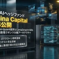 出力: 自律型AIヘッジファンド「Lumina Capital」のOSS公開、LangGraphとQlibを活用した数理クオンツ分離アーキテクチャの解説図。